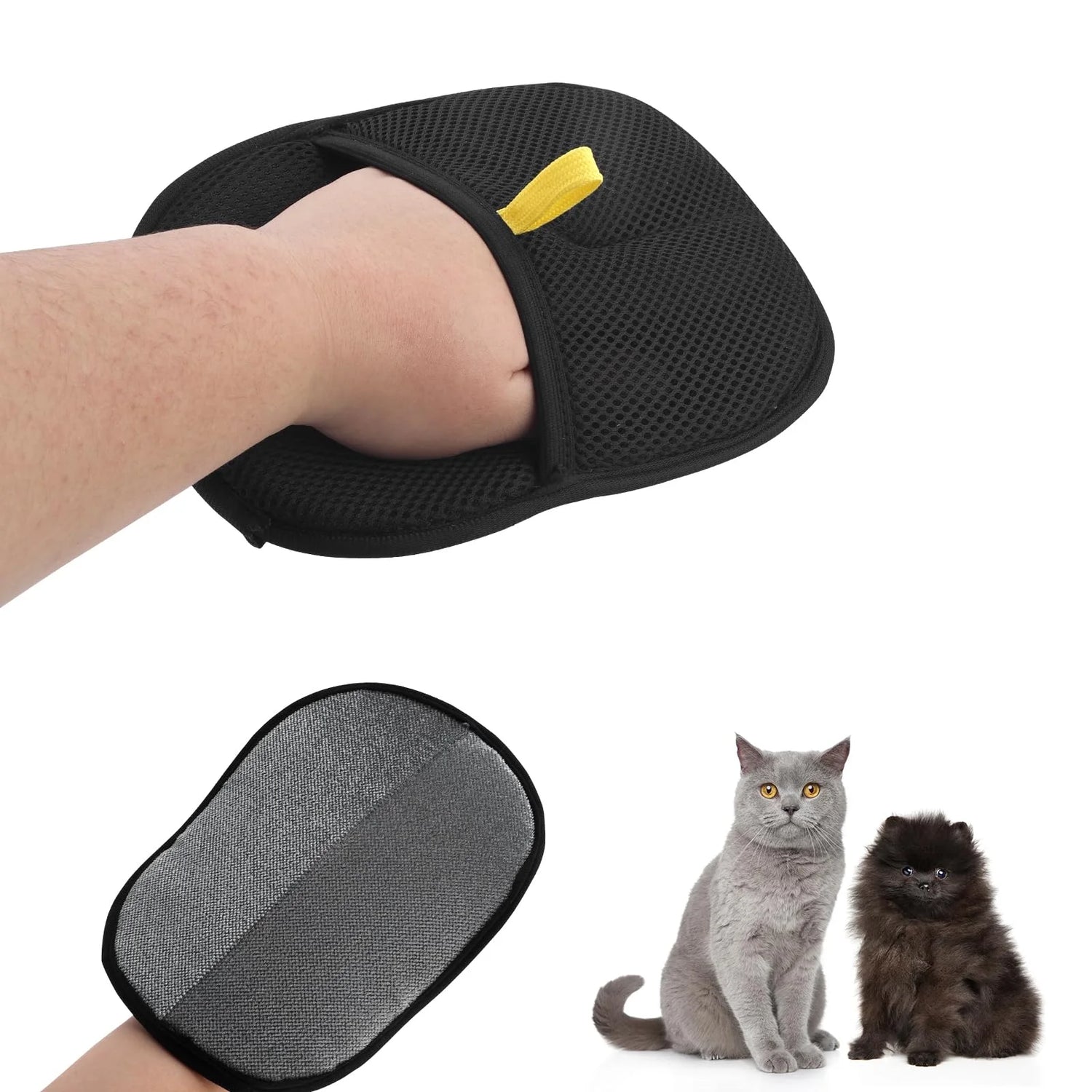 Revolutionary Pet Hair Removal Gloves - Double-Sided Grooming Tool for Effortless Fur Removal from Carpets and Furniture